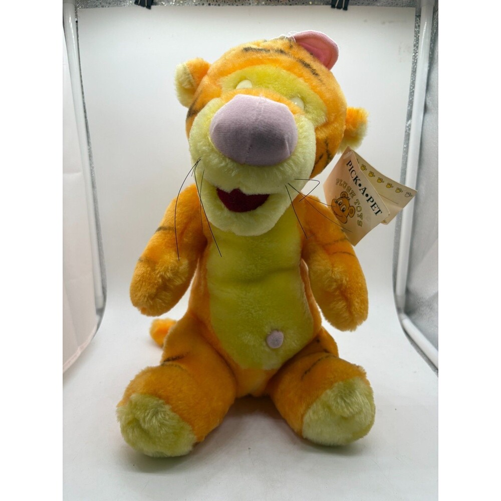 Vintage Pick-A-Pet Tigger Plush Tiger Winnie The Pooh Brooklyn Doll & Toy 12" Ta